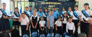 Entregan paquetes escolares a hijos de policías en Nueva Segovia