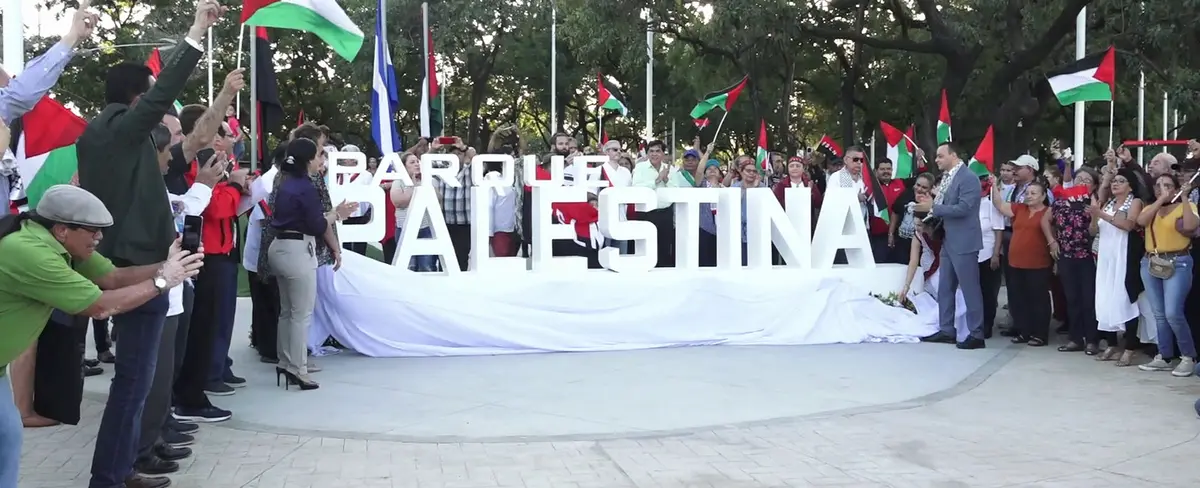 En Managua inauguran Parque Palestina en homenaje a ese pueblo valiente y luchador