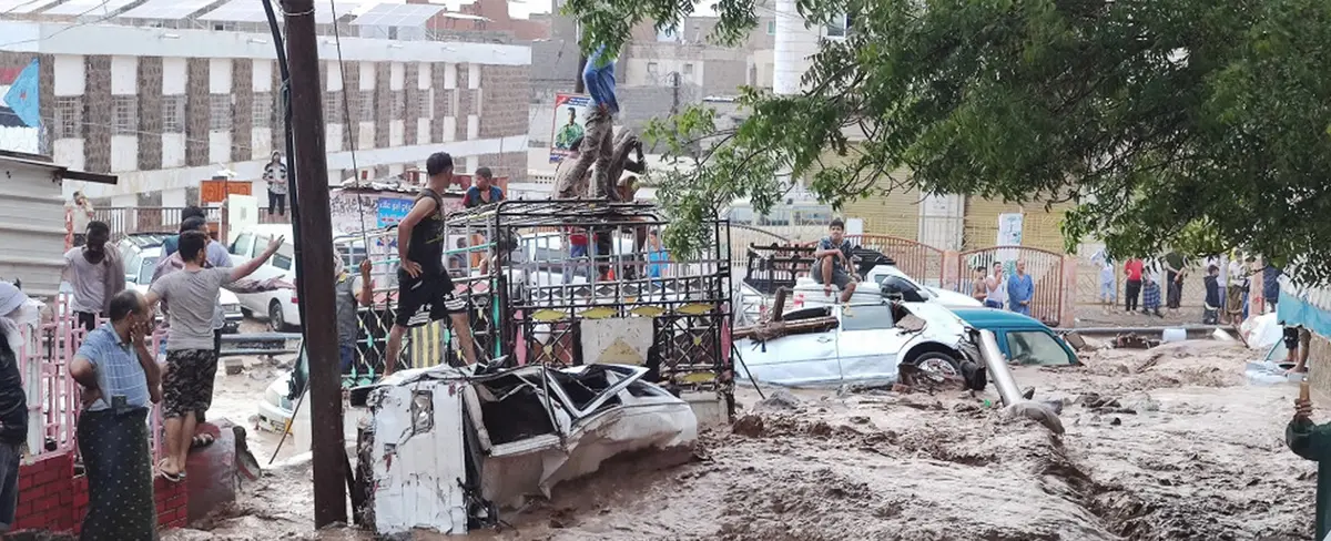 Lluvias torrenciales provocan graves inundaciones en Yemen