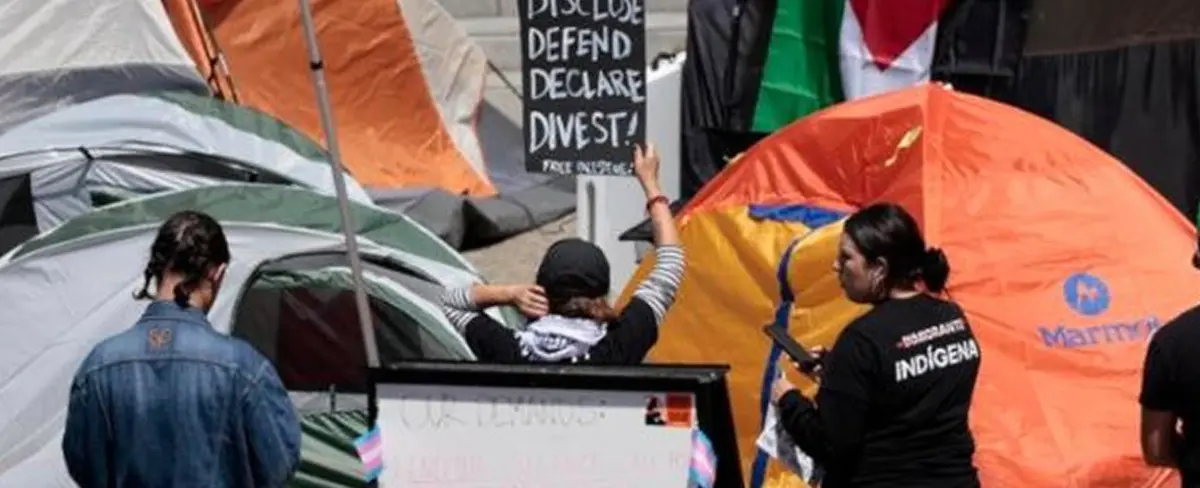 Universitarios son detenidos en EE.UU. tras protestar en favor de Gaza