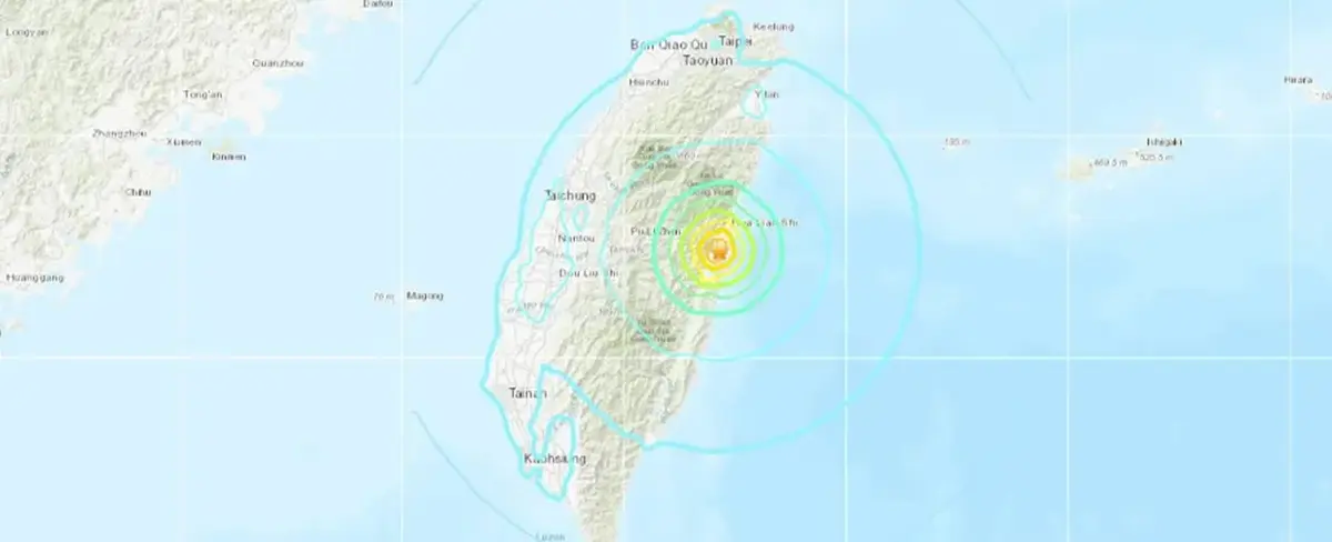 Terremoto de magnitud 6,1 sacude la isla de Taiwán