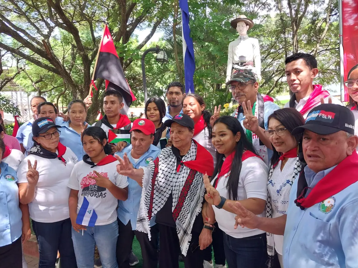 Guerrillera palestina visita el Norte de Nicaragua
