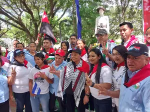 Guerrillera palestina visita el Norte de Nicaragua
