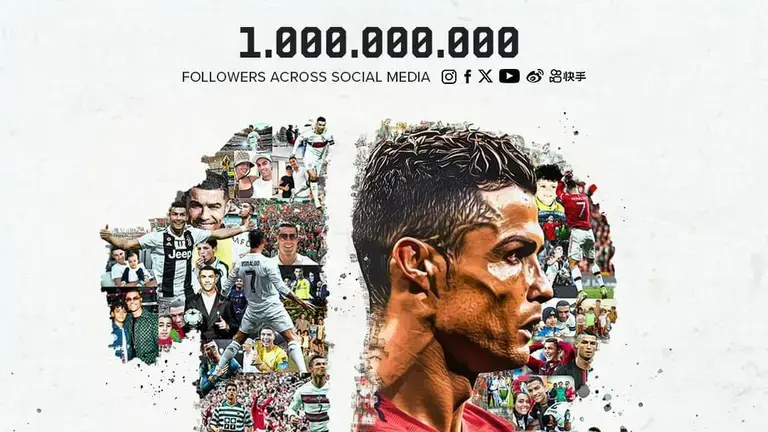 Cristiano Ronaldo llega al billón de seguidores