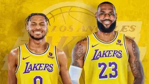 LeBron James y su hijo Bronny James hacen historia en la NBA