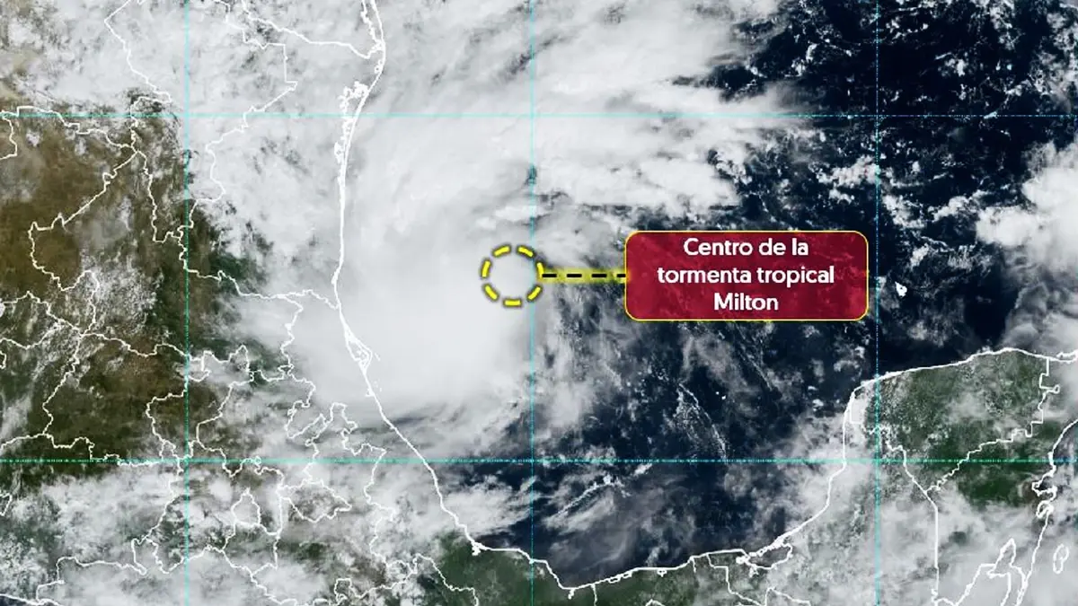 Tormenta Tropical Milton se forma en el Golfo de México