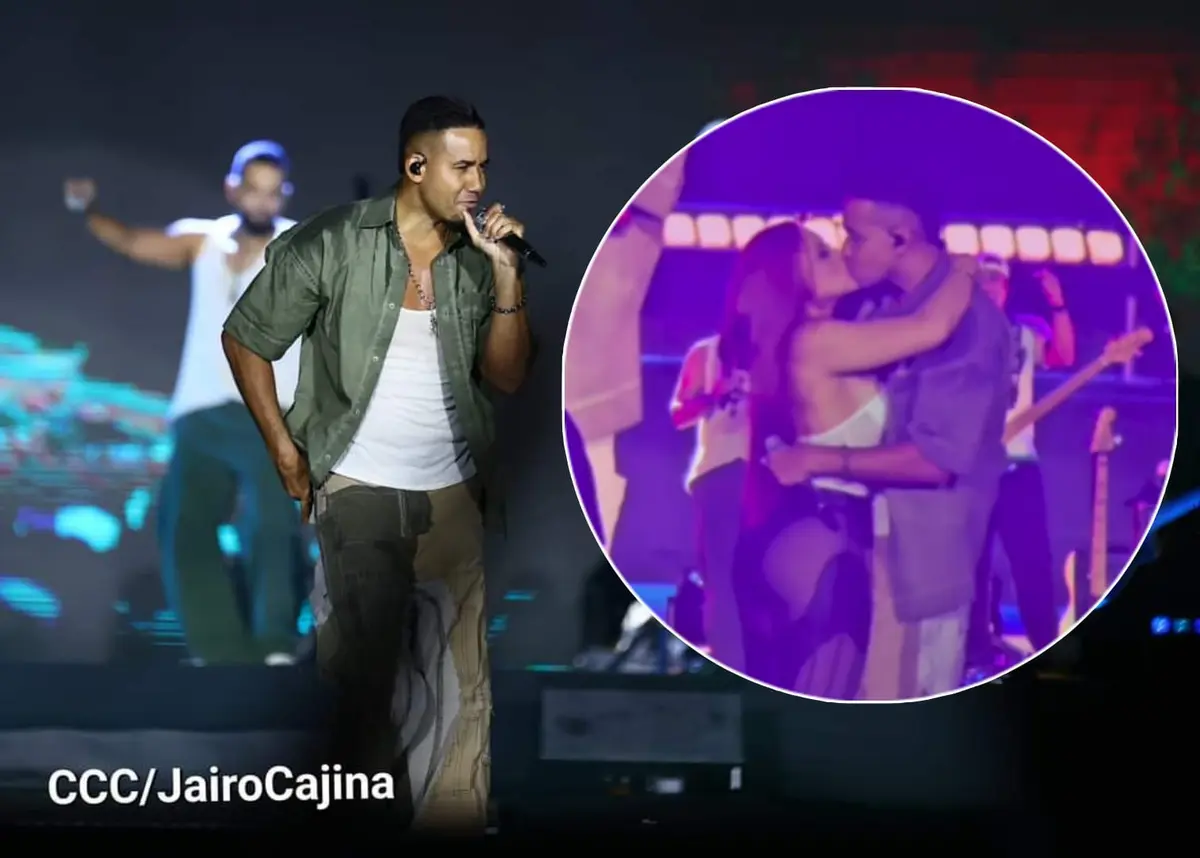 Karly Fornos besa a Romeo Santos y casi se desmaya