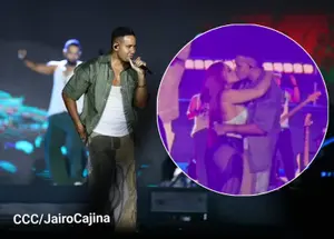 Karly Fornos besa a Romeo Santos y casi se desmaya