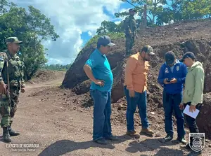 Ejército de Nicaragua acompaña a Marena en inspección ambiental