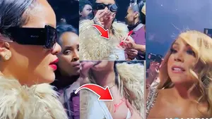 Rihanna asiste a concierto de Mariah Carey y le pide un autógrafo muy peculiar
