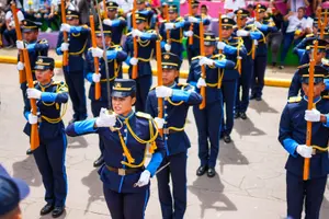 Cadetes de la Universidad Leonel Rugama rinden tributo al General Sandino