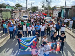 Diriamba rinden homenaje al General Sandino en multitudinaria caminata