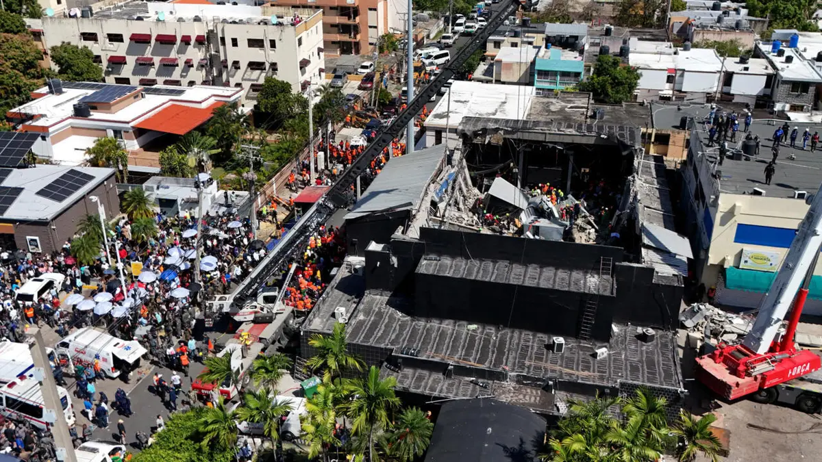 Analizan escombros para determinar causas del colapso en discoteca de República Dominicana