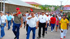 Caminata multitudinaria celebra legado de Sandino en el Caribe
