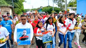 Militancia rinde tributo a Kevin Cruz en Carazo