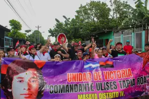 Militancia sandinista de Masaya rinde homenaje a Carlos Fonseca