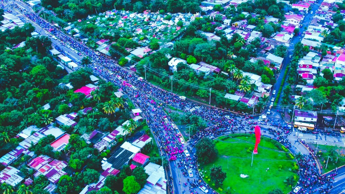 Así fue la histórica motorizada de Managua a Masaya por los 46 años del repliegue