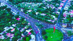 Así fue la histórica motorizada de Managua a Masaya por los 46 años del repliegue