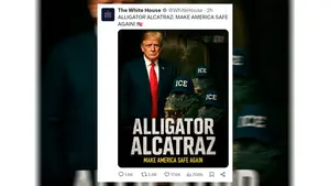 Trump con caimanes: así promociona la Casa Blanca la terrible prisión para migrantes