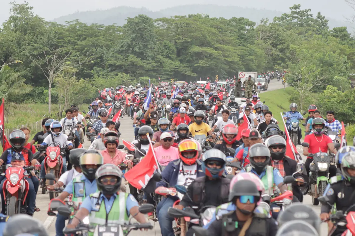 Militancia sandinista recorre Tasba Pri celebrando 46 años de victorias