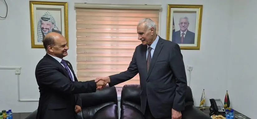 Embajador nicaragüense se reúne con Asesor Presidencial palestino