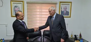 Embajador nicaragüense se reúne con Asesor Presidencial palestino