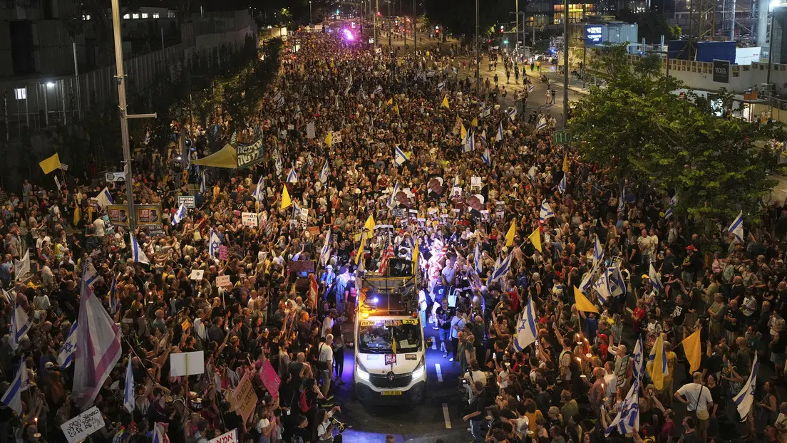 Tel Aviv vive protestas históricas contra ofensiva israelí en Gaza