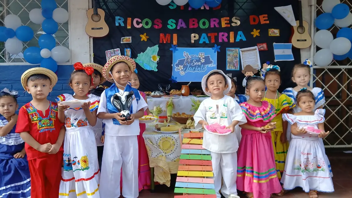 Niñez de Diriamba rinde homenaje a la Patria con cultura y sabor