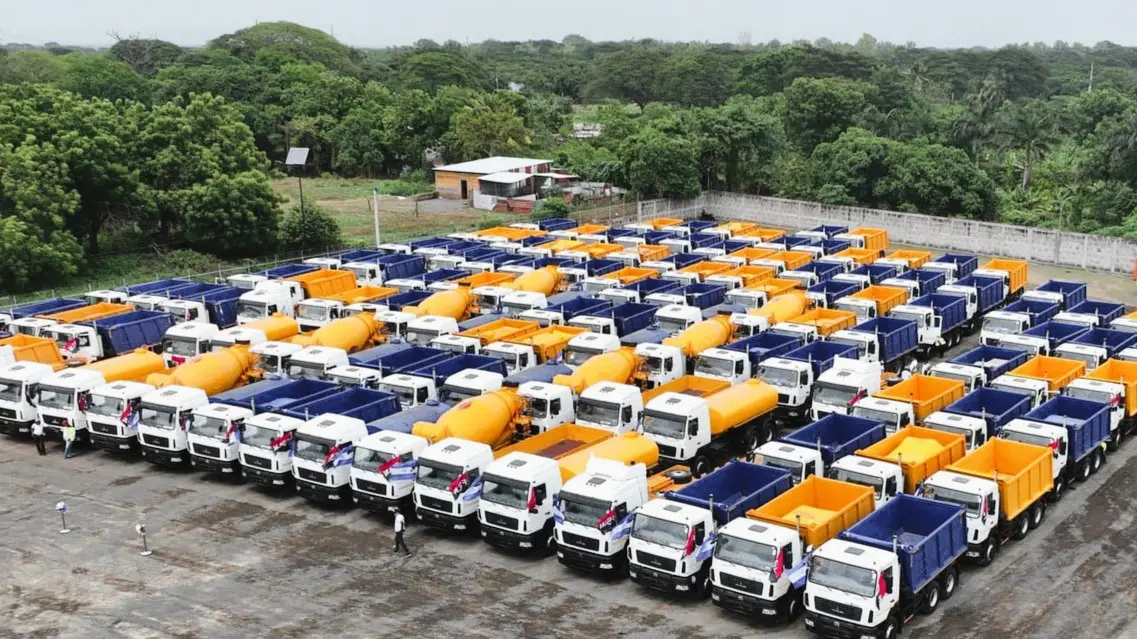 Cooperación Belarús-Nicaragua suma 128 vehículos de construcción