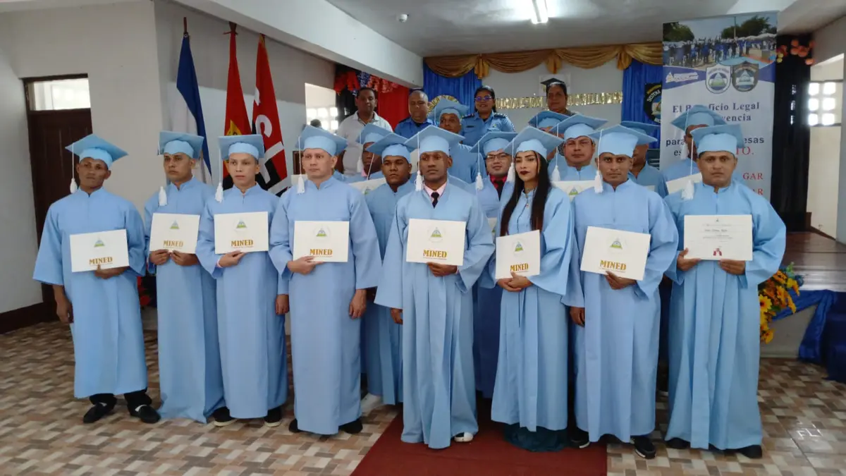 22 internos se gradúan en Ciencias y Letras en Bluefields