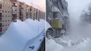 Kamchatka Rusia registra fuertes nevadas que impactan viviendas y comercios