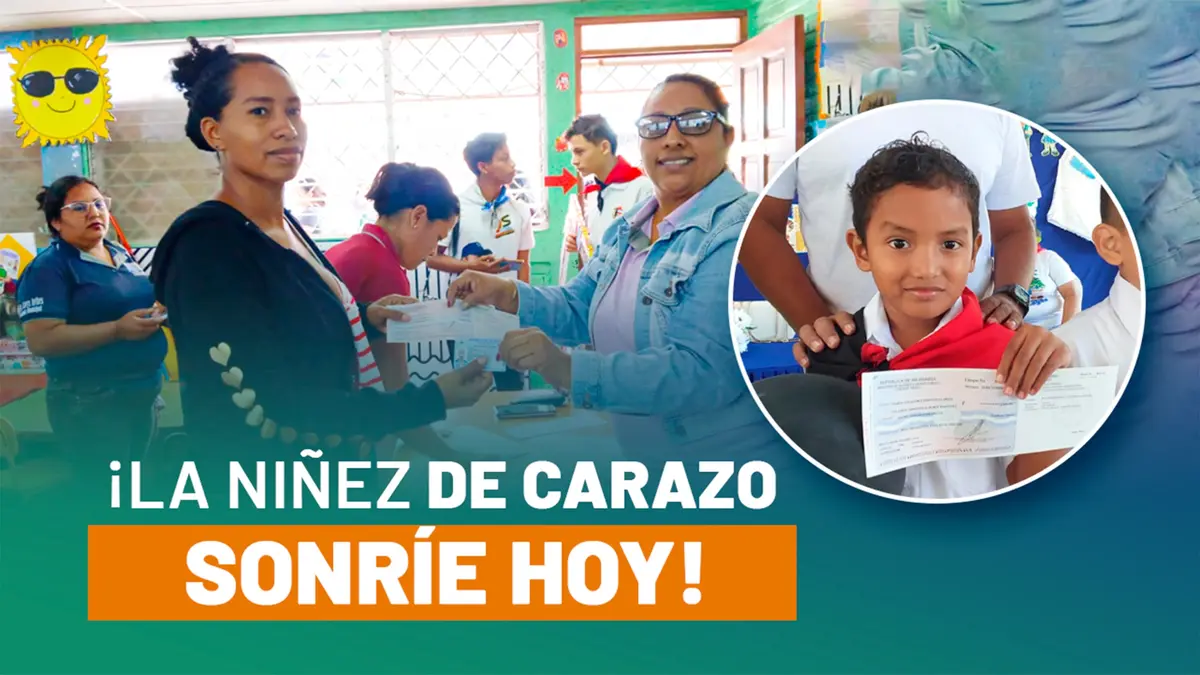 Carazo entrega Bono Escolar a más de 13 mil niños y niñas