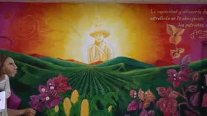 Develan mural del General Sandino en el Centro Cultural José Coronel Urtecho
