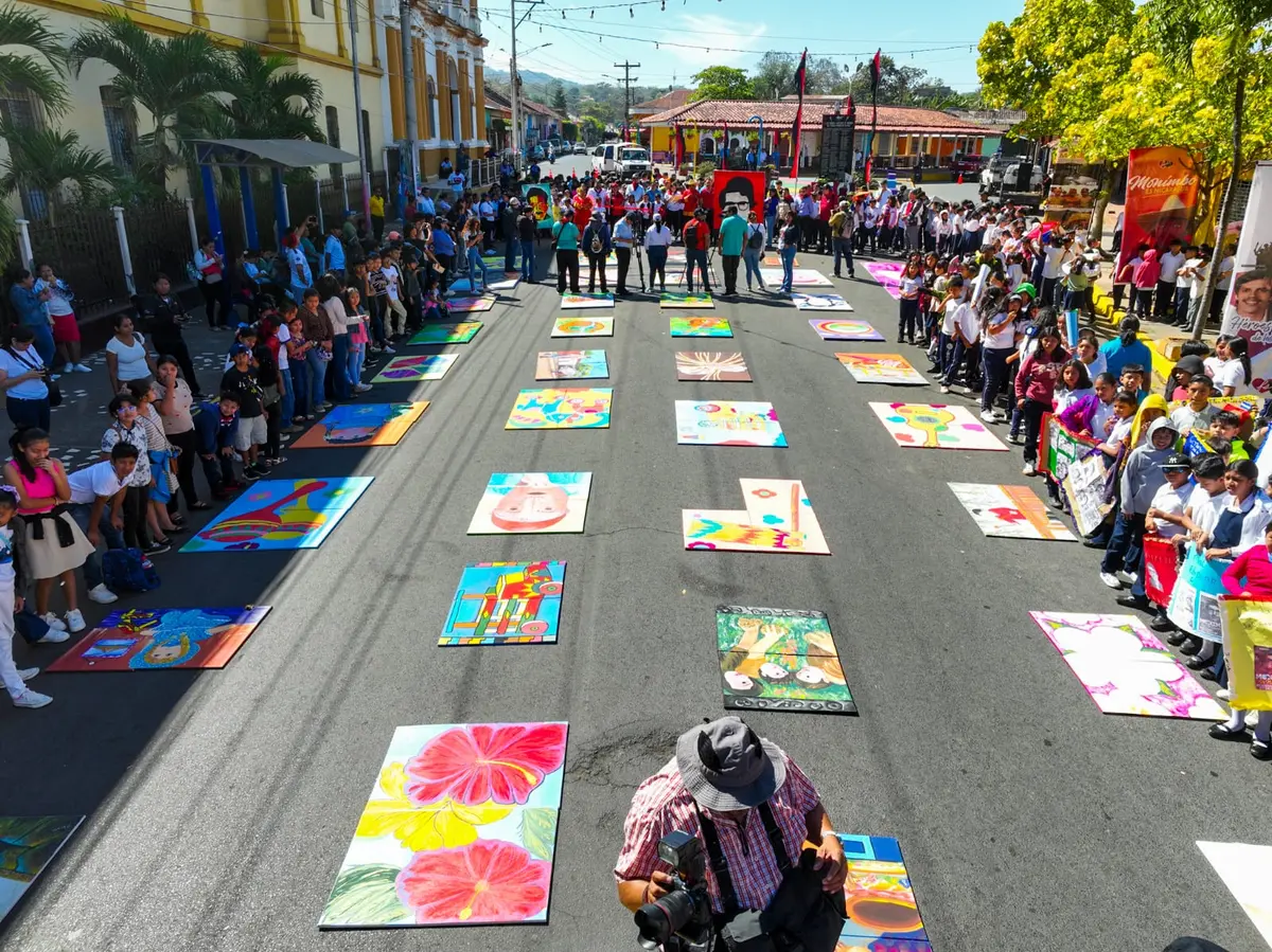 Masaya: avenida Real se convierte en galería artística de memoria histórica