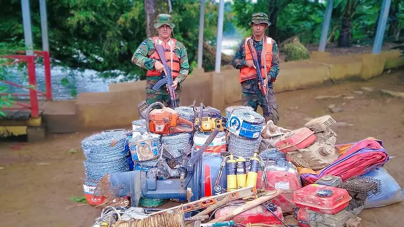 Ejército retiene a 16 personas por minería ilegal en Río San Juan