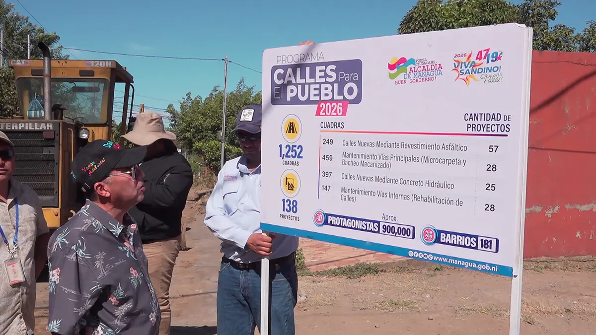 Managua mejora calles en el barrio Anexo Villa Libertad