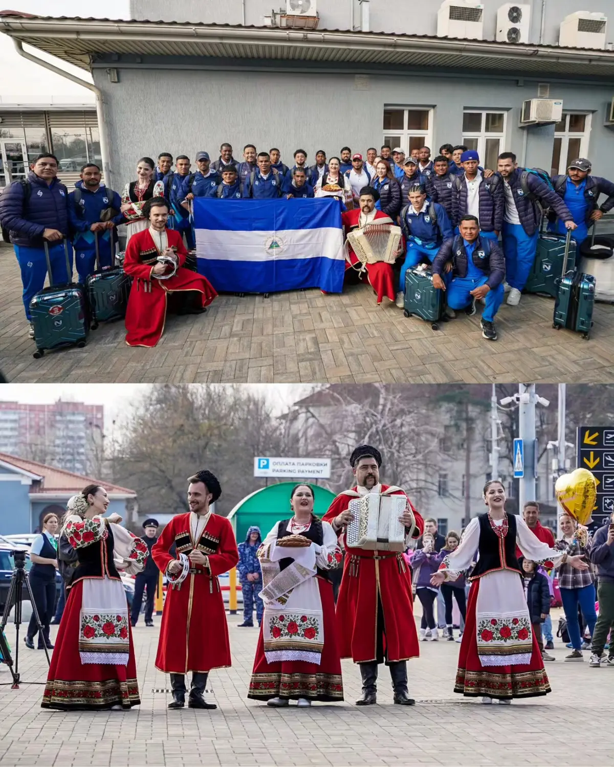 Nicaragua en Rusia: ambiente festivo marca la llegada de la selección a Rusia