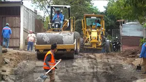 Managua: avanzan obras de mejoramiento vial en el barrio Milagro de Dios