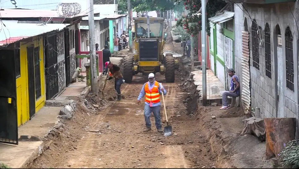 Managua: avanzan obras de mejoramiento vial en Villa Venezuela