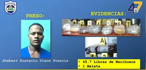 La policía nacional detuvo al ciudadano Sheberte Dixón señalado por tráfico de droga