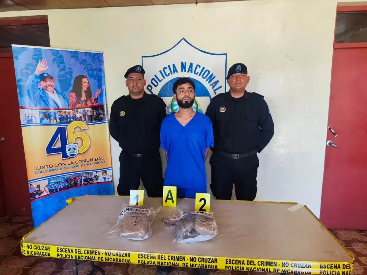 Policía Nacional captura a sujeto con cargamento de marihuana en Rivas