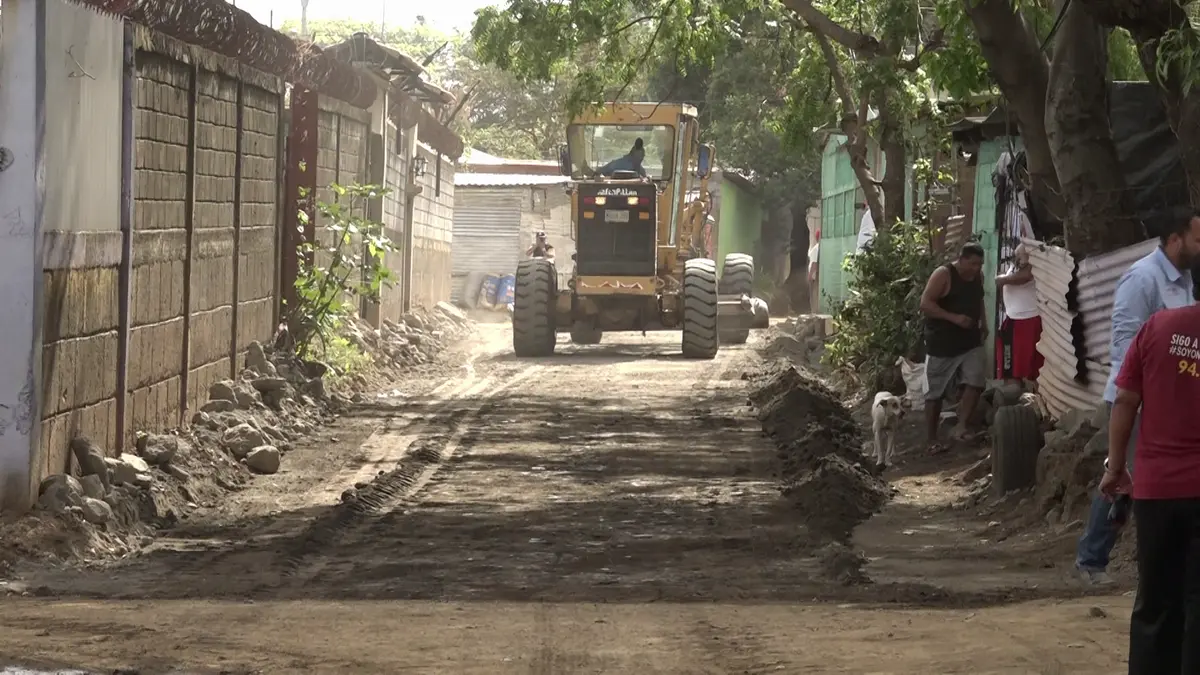 Managua: avanza el mejoramiento de calles en el barrio Villa Cuba