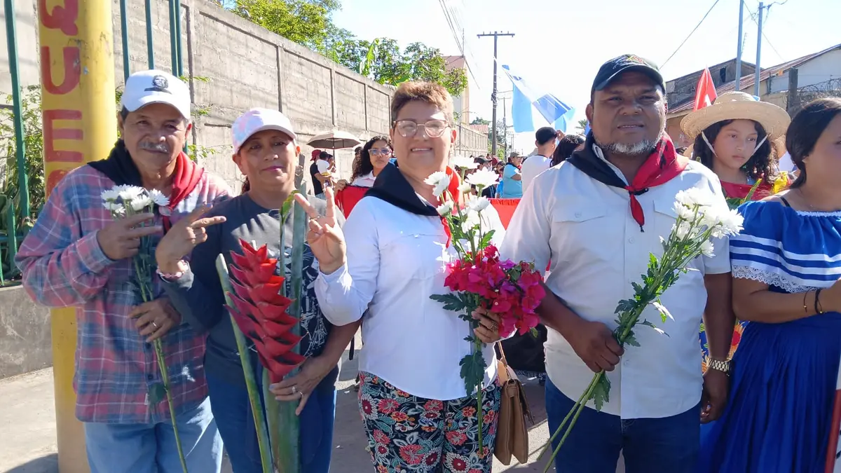 Diriamba honra la solidaridad internacionalista con masiva caminata revolucionaria