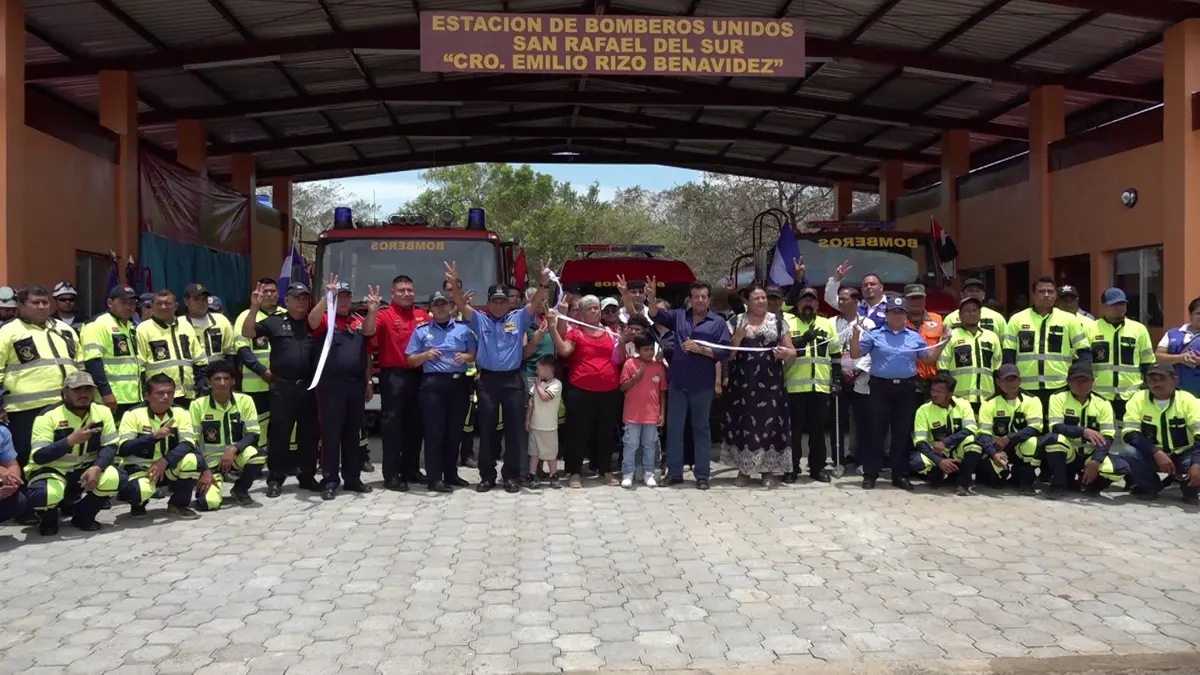 San Rafael del Sur: inauguran estación de bomberos "Cro. Emilio Rizo Benavidez”