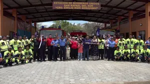 San Rafael del Sur: inauguran estación de bomberos 