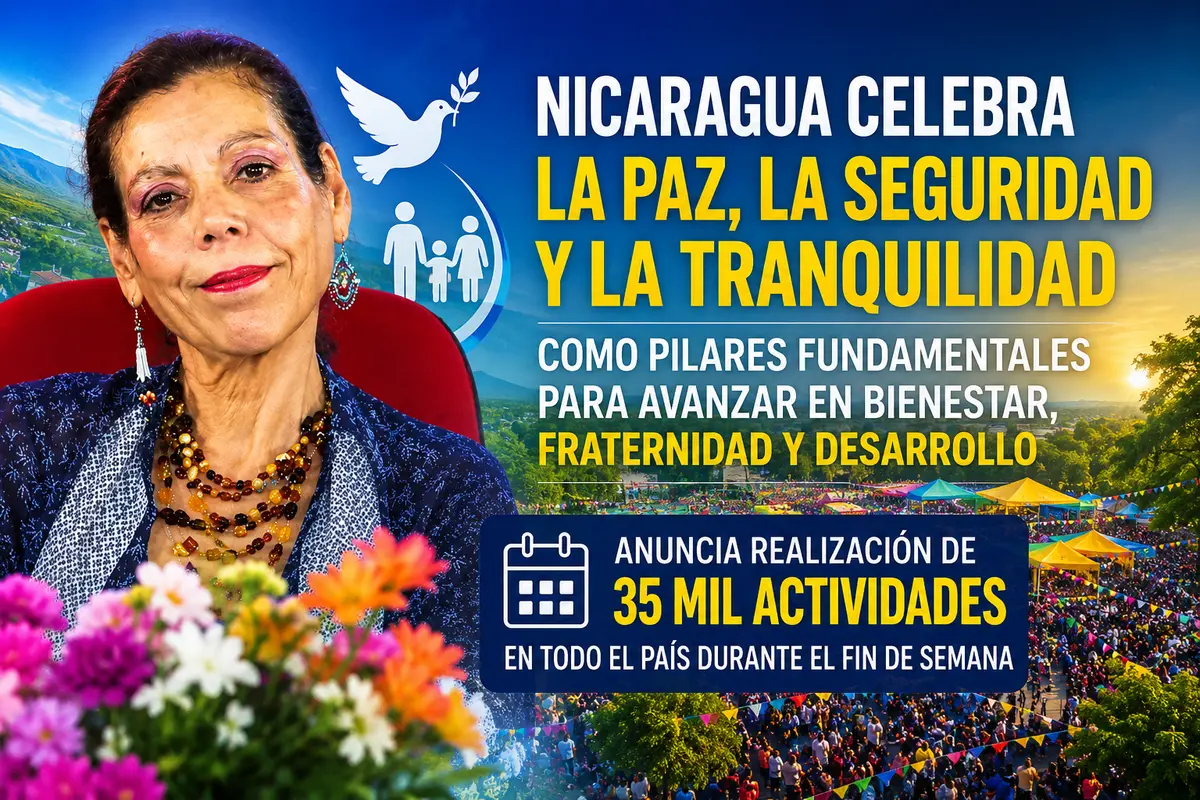 Rosario resalta la paz como motor del desarrollo nacional