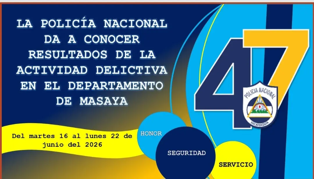 Policía Nacional presenta resultados de seguridad y prevención en Masaya