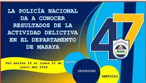 Policía Nacional presenta resultados de seguridad y prevención en Masaya