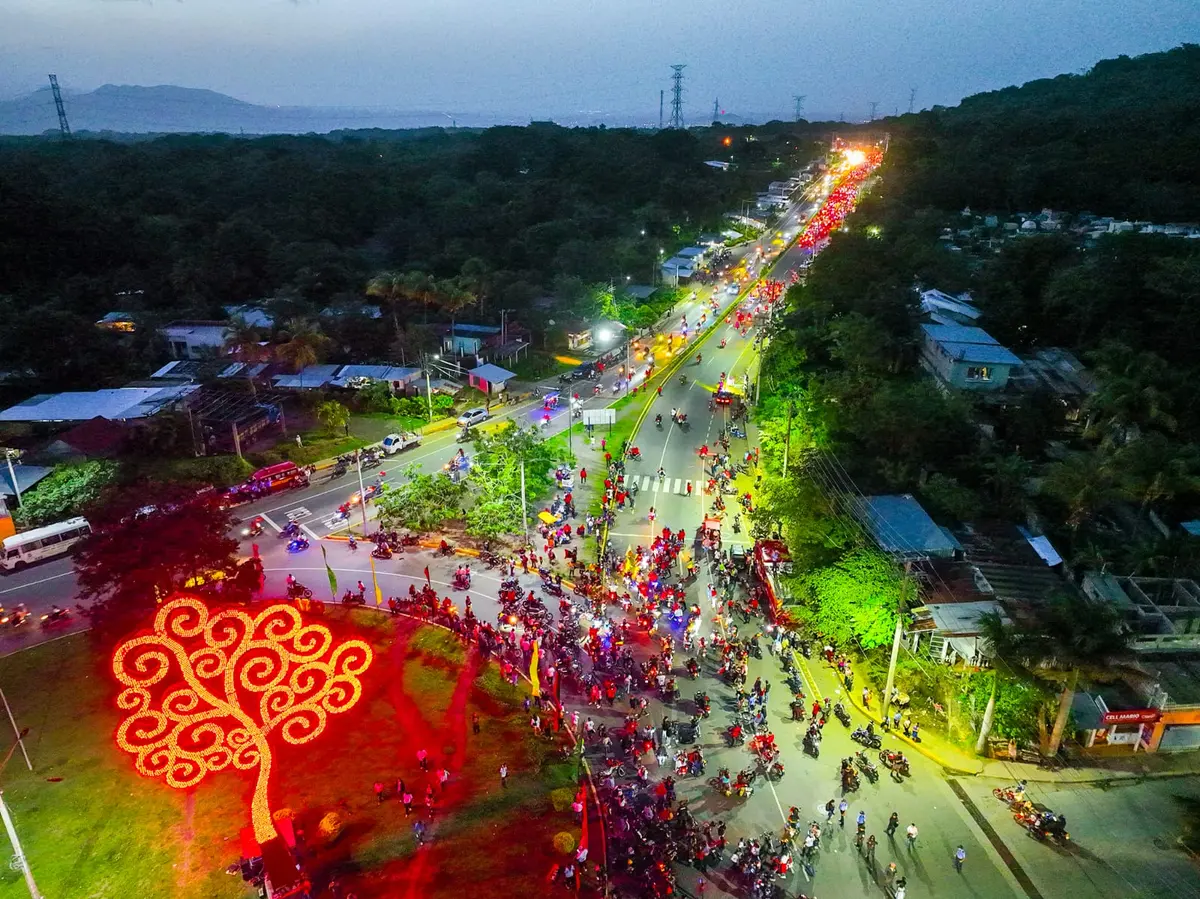 Masaya vive ambiente festivo en la Caravana Motorizada del Repliegue Táctico