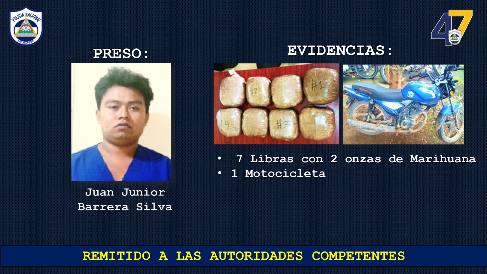 Matagalpa: Policía ocupa más de 13 libras de marihuana